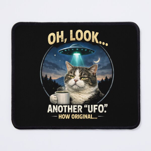 Item preview, Sarcastic UFO Cat Meme designed and sold by memememescat.