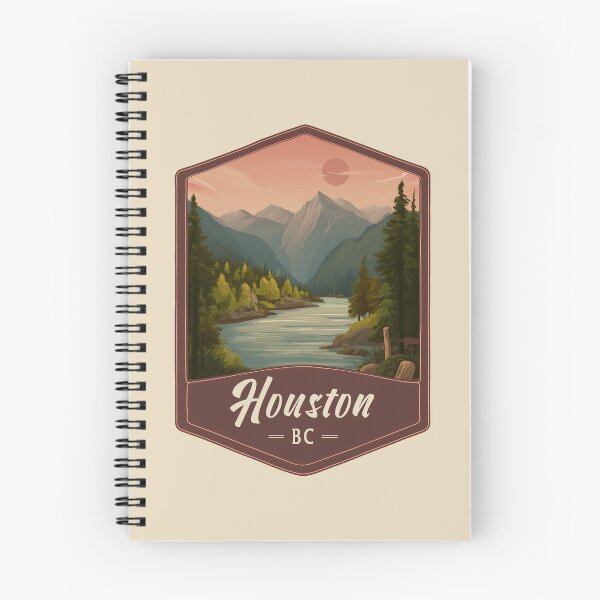 Item preview, Houston BC – Vintage Canadian Mountain River British Columbia Bulkley Valley designed and sold by meganohm.