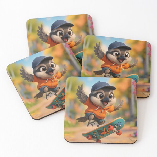 Item preview, Skater Loggerhead Shrike designed and sold by Sillytoe.