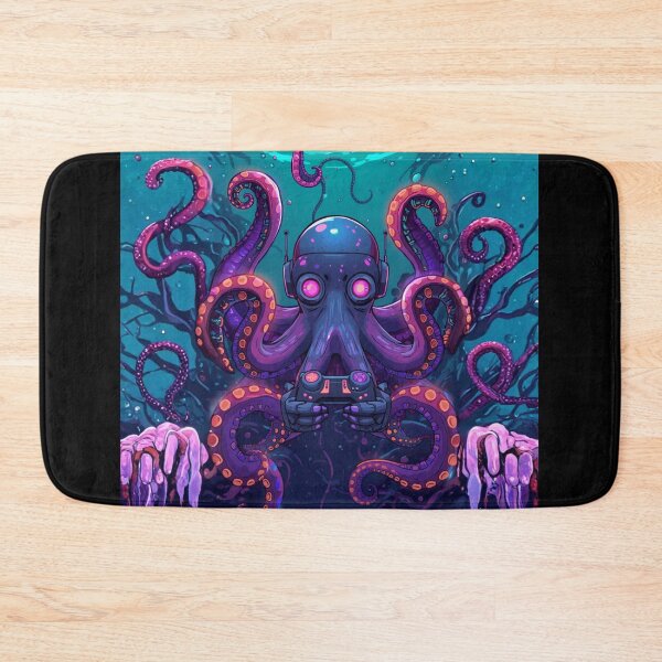 Item preview,  Octopus Gamer – Gaming Theme Funny Gaming Cartoon Illustration ver2 designed and sold by CosmicNook1.