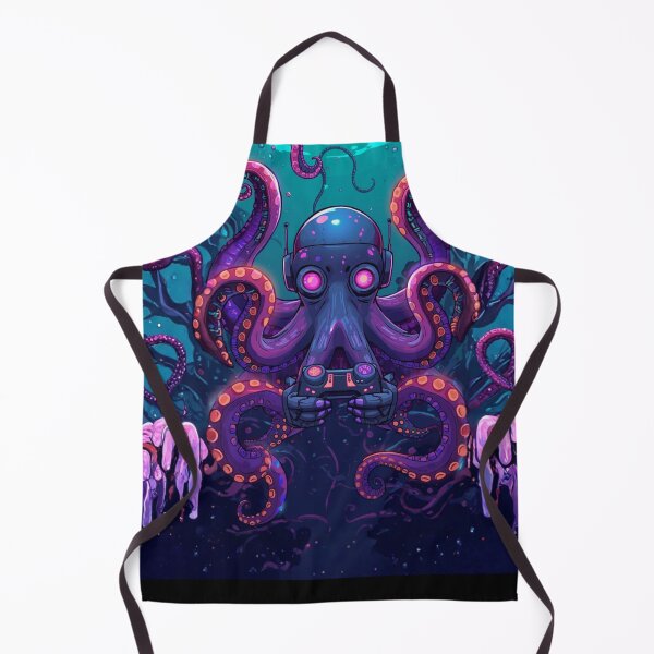 Item preview, Octopus Gamer – Gaming Theme Funny Gaming Cartoon Illustration ver2 designed and sold by CosmicNook1.