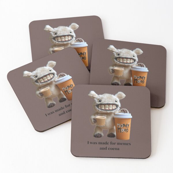 Item preview, Funny Monday Mood Monster – Coffee Lover Meme Character (Tisha) designed and sold by NUVYStudio.