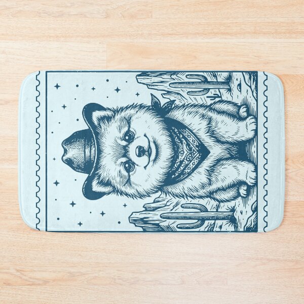 Item preview, Cowboy Pomeranian Puppy Stamp Style Retro Western designed and sold by Y-Vibes.