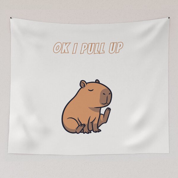 Item preview, Copy of Ok I Pull Up Capybara Lazy designed and sold by AnimalMemeHub.