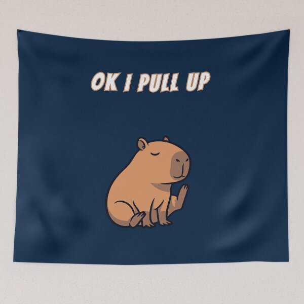 Item preview, Copy of Ok I Pull Up Capybara Lazy designed and sold by AnimalMemeHub.