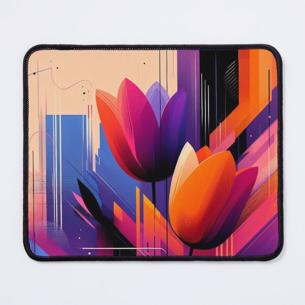Item preview, Chromatic Bloom I – Abstract Geometric Floral Art designed and sold by Okmanoo.