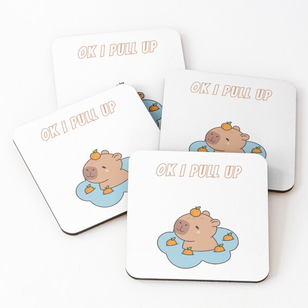 Item preview, Copy of Ok I Pull Up Capybara Oranges designed and sold by AnimalMemeHub.