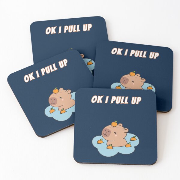 Item preview, Copy of Ok I Pull Up Capybara Oranges designed and sold by AnimalMemeHub.