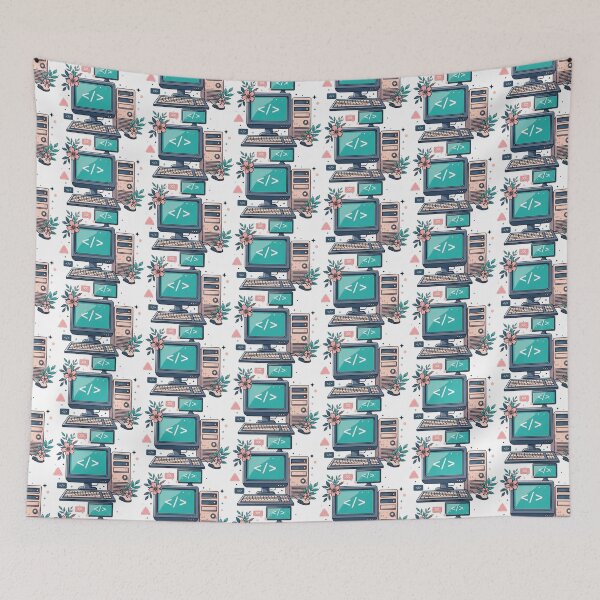 Item preview, Cute Floral Coding Computer Setup designed and sold by SholoStudio.