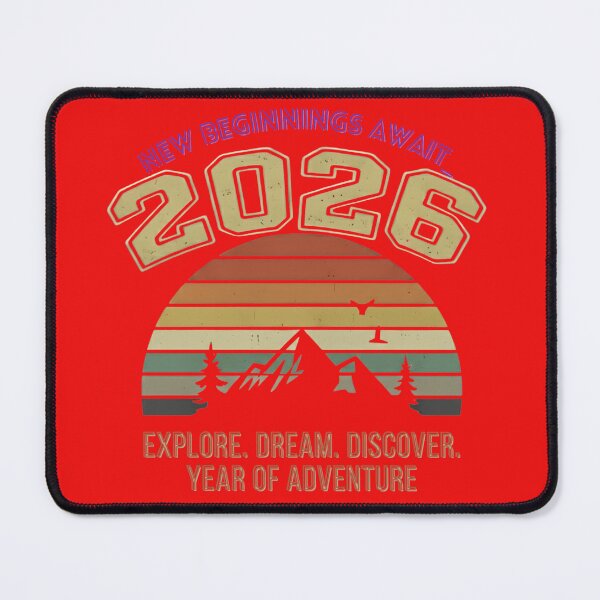 Item preview, 2026 Adventure Awaits: Retro Sunset Mountain Aesthetic designed and sold by JanRizz.