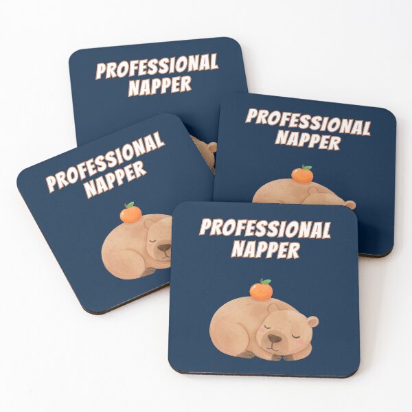 Item preview, Copy of Cute Capybara Professional Napper Kawaii Meme designed and sold by AnimalMemeHub.