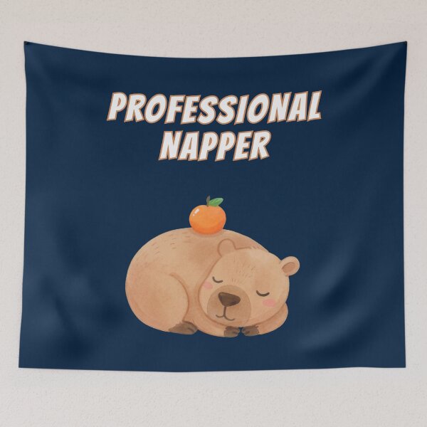 Item preview, Copy of Cute Capybara Professional Napper Kawaii Meme designed and sold by AnimalMemeHub.