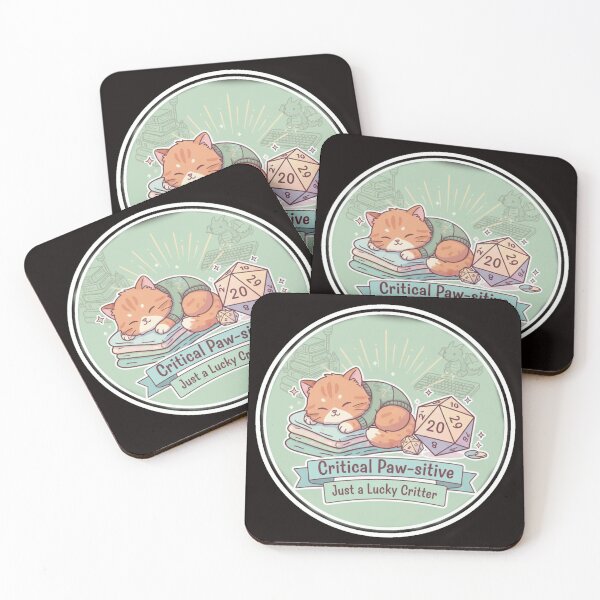 Item preview, Lucky Natural 20 – Cute Cat RPG Dice Roll designed and sold by Paulina Szymoniak.
