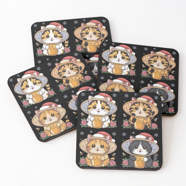 Item preview, Christmas Kawaii Cat Obsession - cat Honey lover designed and sold by DamioPolArt.