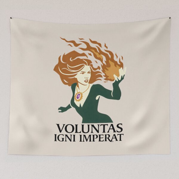 Item preview, Voluntas Igni Imperat Fire Sorceress Fantasy Magic Art designed and sold by SplashTastic.