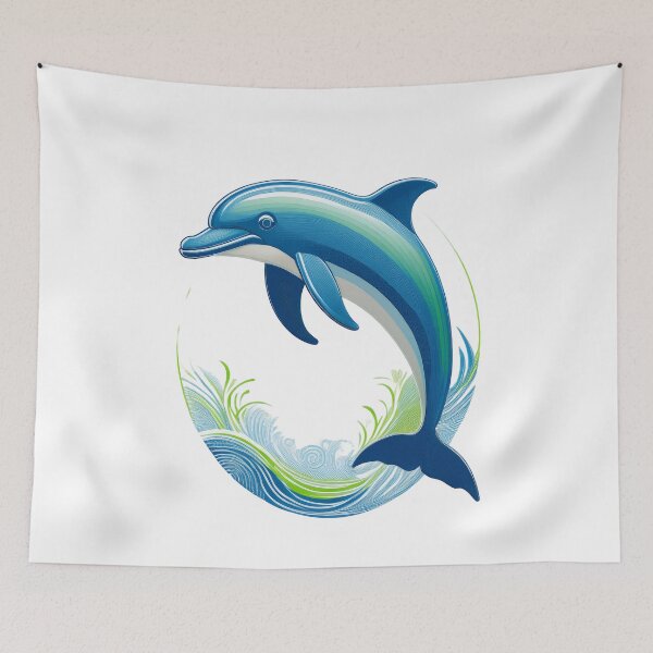 Item preview, Whimsical Dolphin Art designed and sold by RockitBaby.