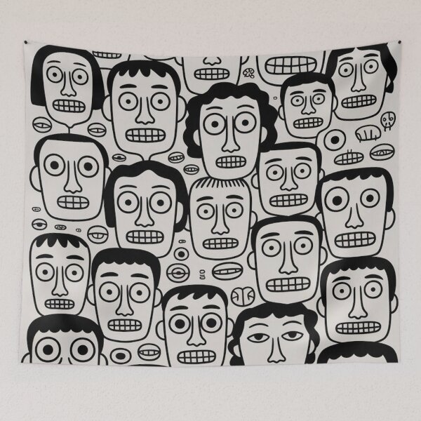 Item preview, Original Face Pattern Black White Design  designed and sold by Ed & Harmony.