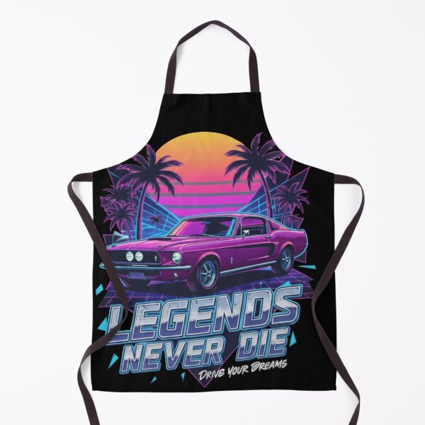 Item preview, Retro Neon Muscle Car Legends Never Die Vintage 80s Synthwave Design designed and sold by Auto apparel.