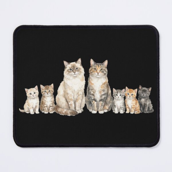 Item preview, cute cat family designed and sold by CammiesShop.