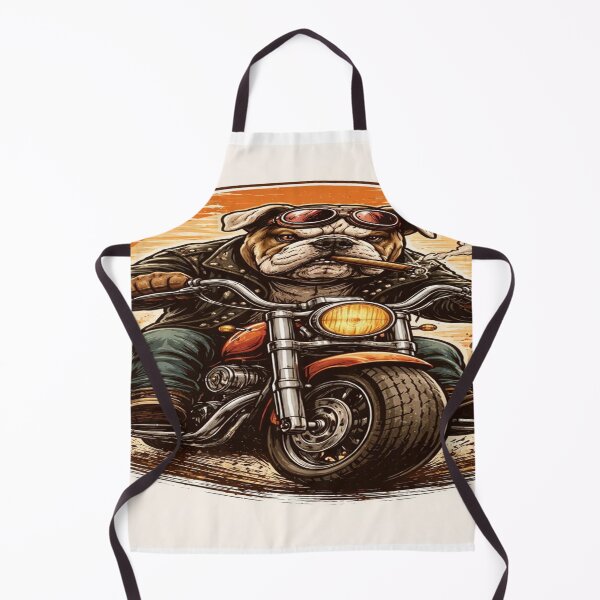 Item preview, Biker Bulldog Riding Motorcycle designed and sold by PrintigoUK.