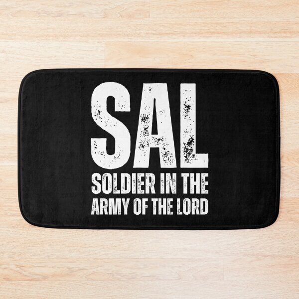 Item preview, SAL – Soldier in the Army of the Lord Christian Acronym Design white worn look font designed and sold by GFamilyC.