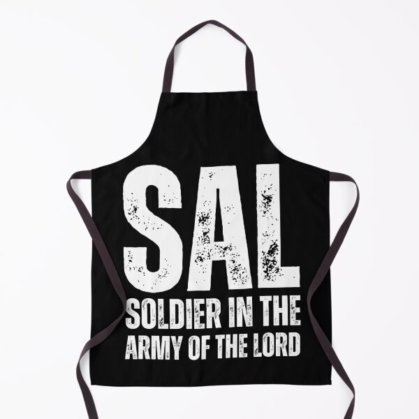 Item preview, SAL – Soldier in the Army of the Lord Christian Acronym Design white worn look font designed and sold by GFamilyC.