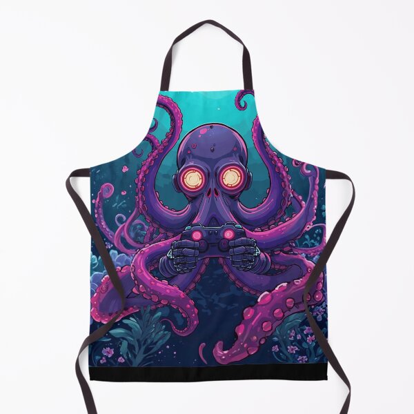 Item preview, Octopus Gamer – Gaming Theme Funny Gaming Cartoon Illustration ver3 designed and sold by CosmicNook1.