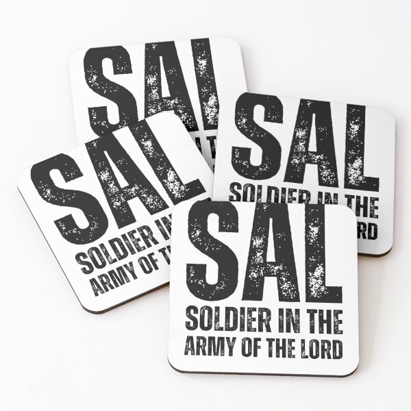Item preview, SAL – Soldier in the Army of the Lord Christian Acronym Design black worn look font designed and sold by GFamilyC.