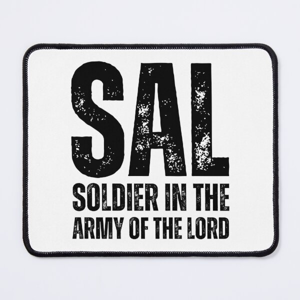 Item preview, SAL – Soldier in the Army of the Lord Christian Acronym Design black worn look font designed and sold by GFamilyC.