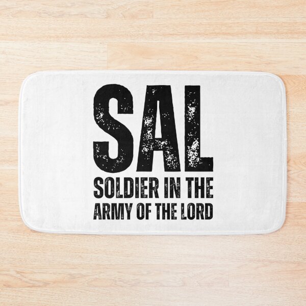 Item preview, SAL – Soldier in the Army of the Lord Christian Acronym Design black worn look font designed and sold by GFamilyC.