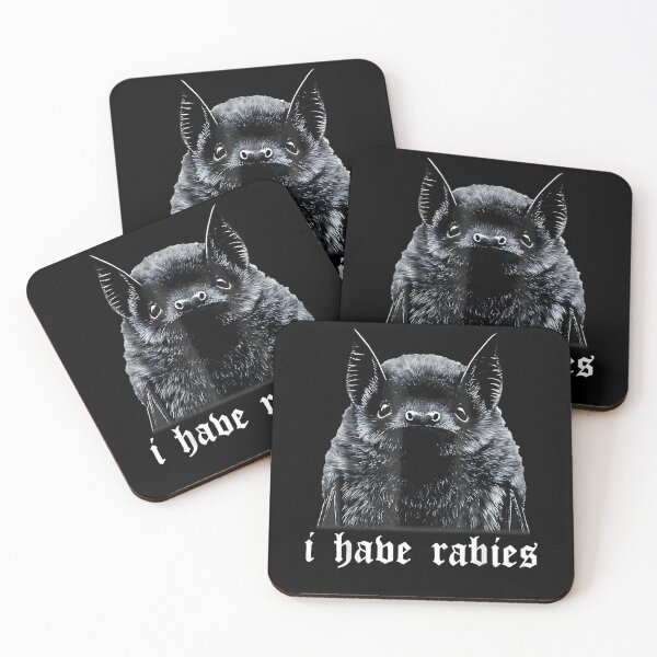 Item preview, Funny I Have Rabies Bat Vintage Illustration Design designed and sold by FerminVigo.