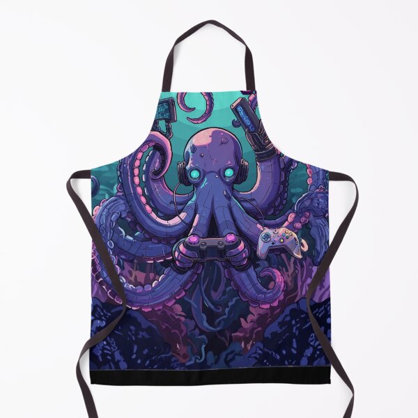 Item preview, Octopus Gamer – Gaming Theme Funny Gaming Cartoon Illustration ver4 designed and sold by CosmicNook1.