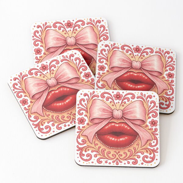 Item preview, Heart Bow Kiss in Coquette Bloom designed and sold by Mindful56.