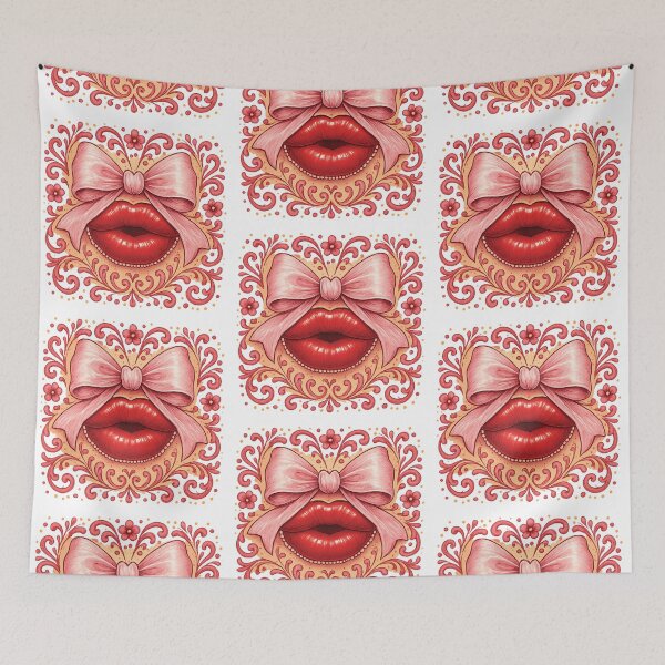 Item preview, Heart Bow Kiss in Coquette Bloom designed and sold by Mindful56.