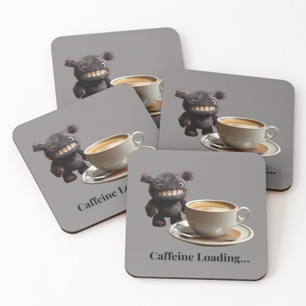 Item preview, Caffeine Loading – Funny Coffee Monster Meme Character (Tisha) designed and sold by NUVYStudio.
