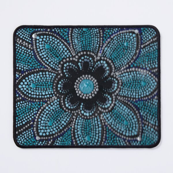 Item preview, Blue Teal and silver Mandala designed and sold by ElexisND.