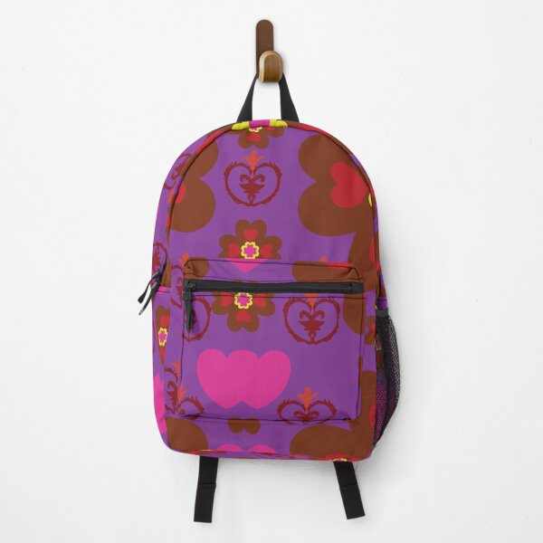 Item preview,  Purple Retro Floral Heart Pattern – Dramatic Romantic Love Design designed and sold by OIL Pattern Design .