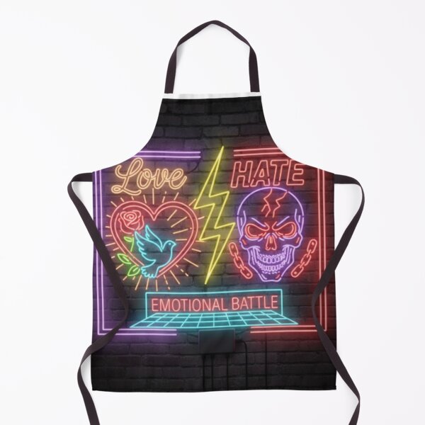 Item preview, Love vs. Hate Retro Neon Emotional Battle Design designed and sold by Tily360.