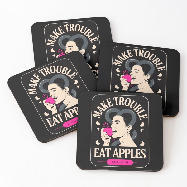 Item preview, Make Trouble Eat Apples Call Lilith | Retro Occult Demon Girl designed and sold by Marpin91.