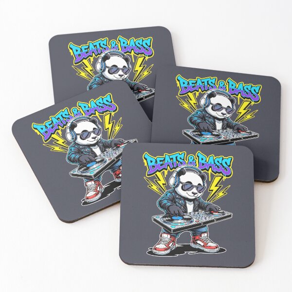 Item preview, Beats & Bass DJ Panda – Colorful Pop Art EDM Streetwear designed and sold by shmupod.
