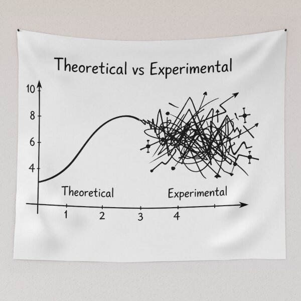 Item preview, Theoretical vs Experimental – STEM Science Humor Graph Design designed and sold by sciencefacts.