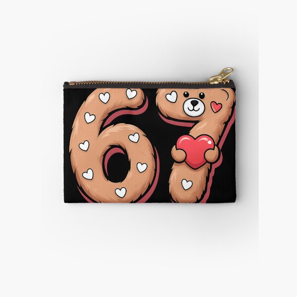 Item preview, Cute Teddy Bear Number 67 with Hearts - Valentine's Day  gift and Design designed and sold by zuzzelek44.
