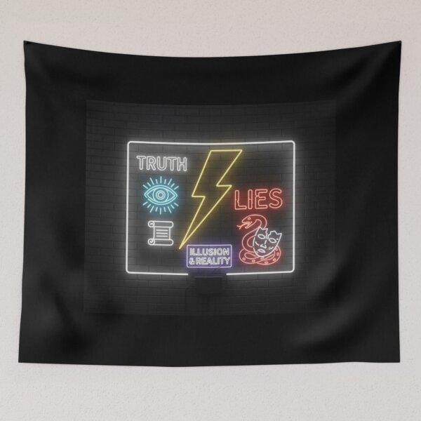 Item preview, Truth vs. Lies Retro Neon /  Illusion & Reality Design designed and sold by Tily360.