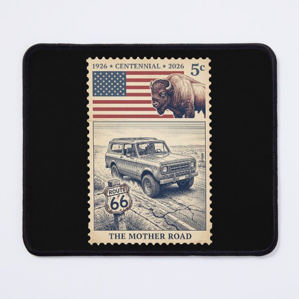 Item preview, Route 66 Centennial Vintage SUV & Buffalo - Off Road Stamp designed and sold by G350.