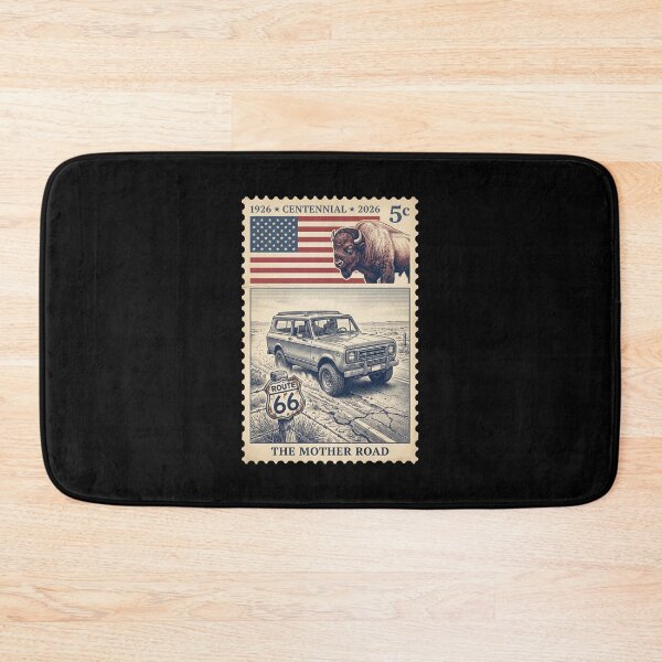 Item preview, Route 66 Centennial Vintage SUV & Buffalo - Off Road Stamp designed and sold by G350.