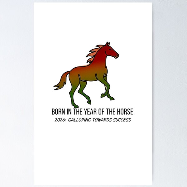 Item preview, Year of the Fire Horse 2026 Lunar New Year Prosperity MESSY-MIND designed and sold by MESSY-MIND.