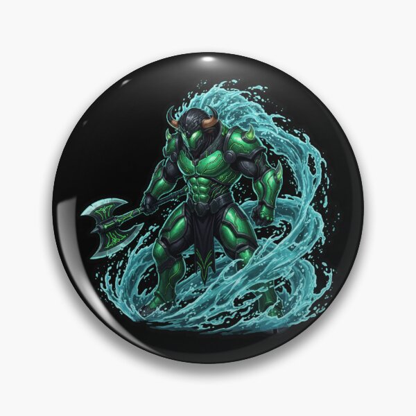 Item preview, Emerald Minotaur Water Warrior Fantasy Armor Art designed and sold by FORYOUOFFICIAL.