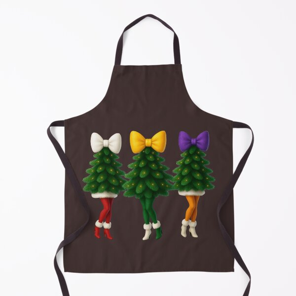 Item preview, Three Christmas Tree Girls – Cute Festive Holiday Character Illustration designed and sold by NUVYStudio.