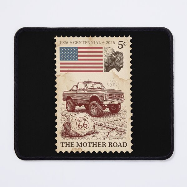 Item preview, Route 66 Centennial Convertible 4x4 & Bison - Summer Stamp designed and sold by G350.