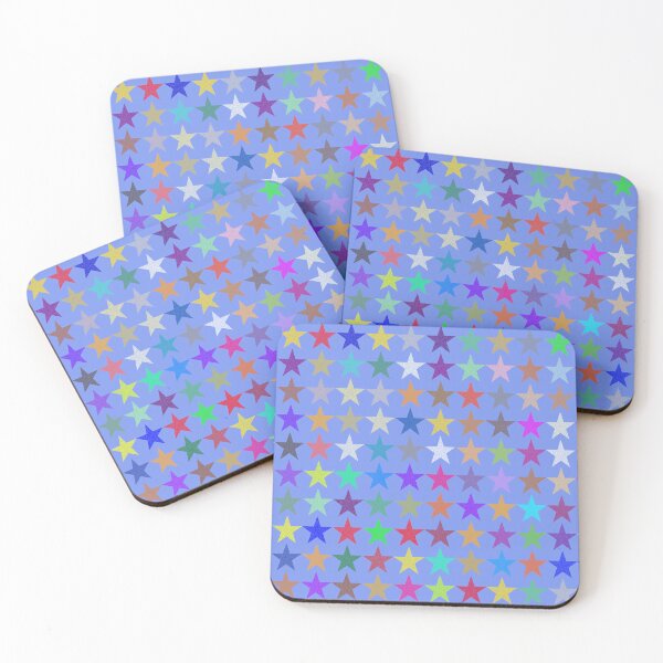 Item preview, 100 Bright Colorful Stars on Blue designed and sold by WD-Artist.
